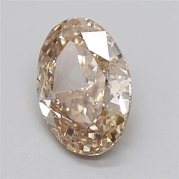 2.01ct Oval Lab Grown Diamond (Colour Fancy Light Brown, Clarity VS1, IGI Certified)