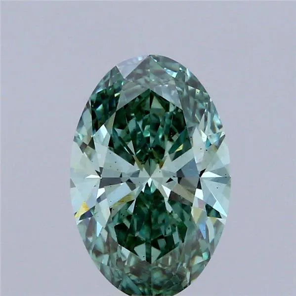 2.01ct Oval Lab Grown Diamond (Colour Fancy Vivid Green, Clarity SI1, IGI Certified)