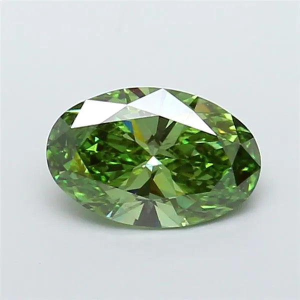 2.01ct Oval Lab Grown Diamond (Colour Fancy Vivid Green, Clarity VS1, IGI Certified)