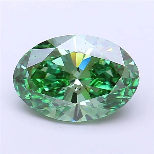 2.01ct Oval Lab Grown Diamond (Colour Fancy Vivid Green, Clarity VS1, IGI Certified)