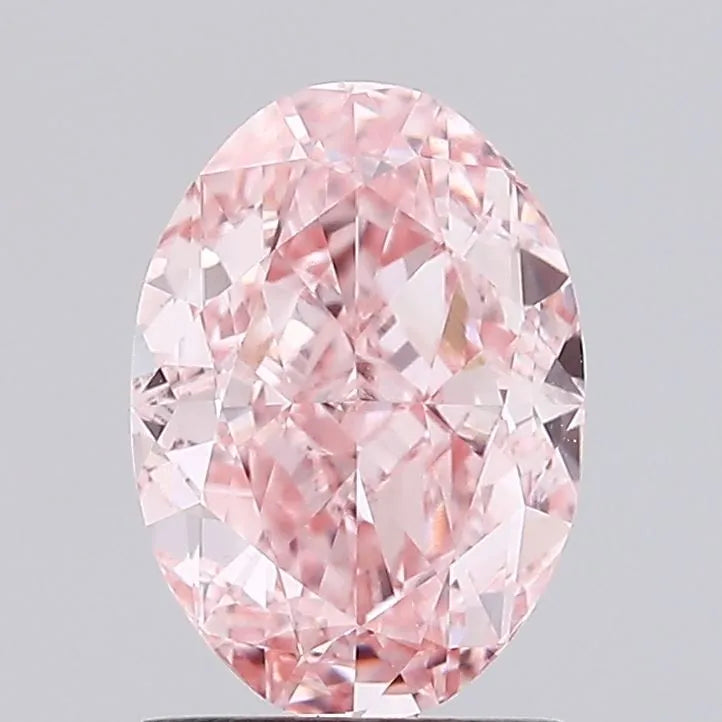 2.01ct Oval Lab Grown Diamond (Colour Fancy Vivid Pink, Clarity VS1, IGI Certified)