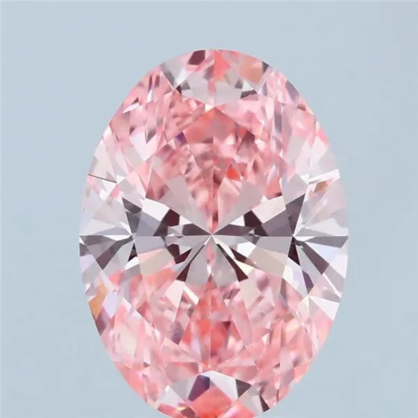 2.01ct Oval Lab Grown Diamond (Colour Fancy Vivid Pink, Clarity VVS2, IGI Certified)