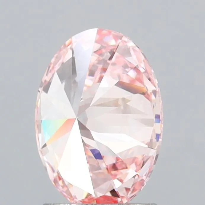 2.01ct Oval Lab Grown Diamond (Colour Fancy Vivid Pink, Clarity VVS2, IGI Certified)