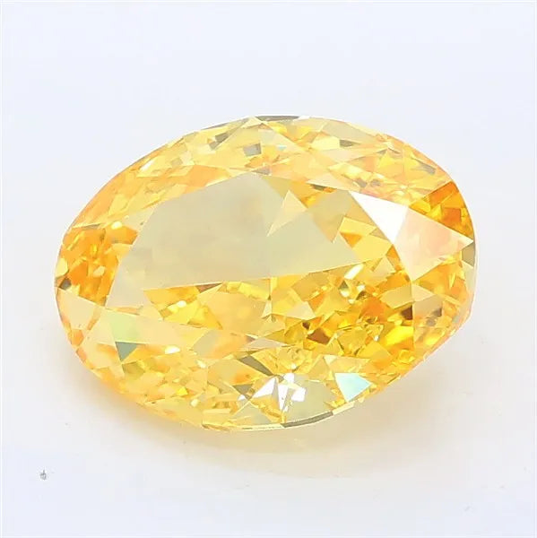 2.01ct Oval Lab Grown Diamond (Colour Fancy Vivid Yellow, Clarity VS1, IGI Certified)