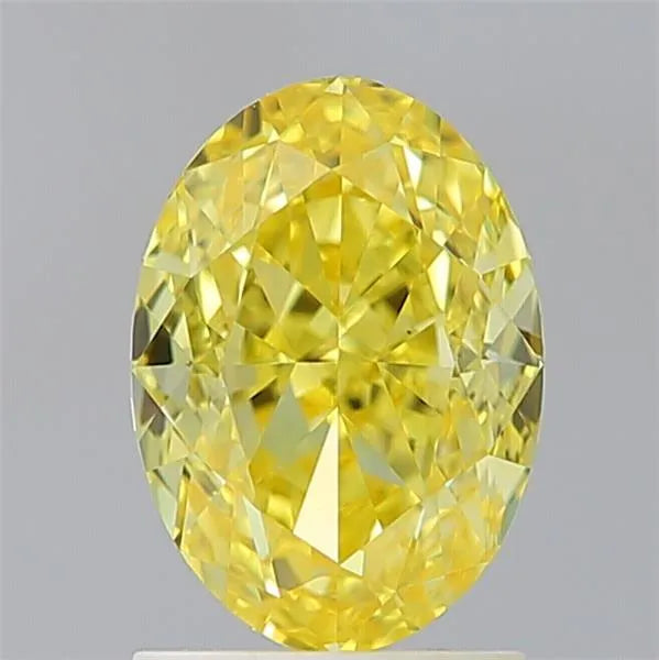 2.01ct Oval Lab Grown Diamond (Colour Fancy Vivid Yellow, Clarity VS1, IGI Certified)