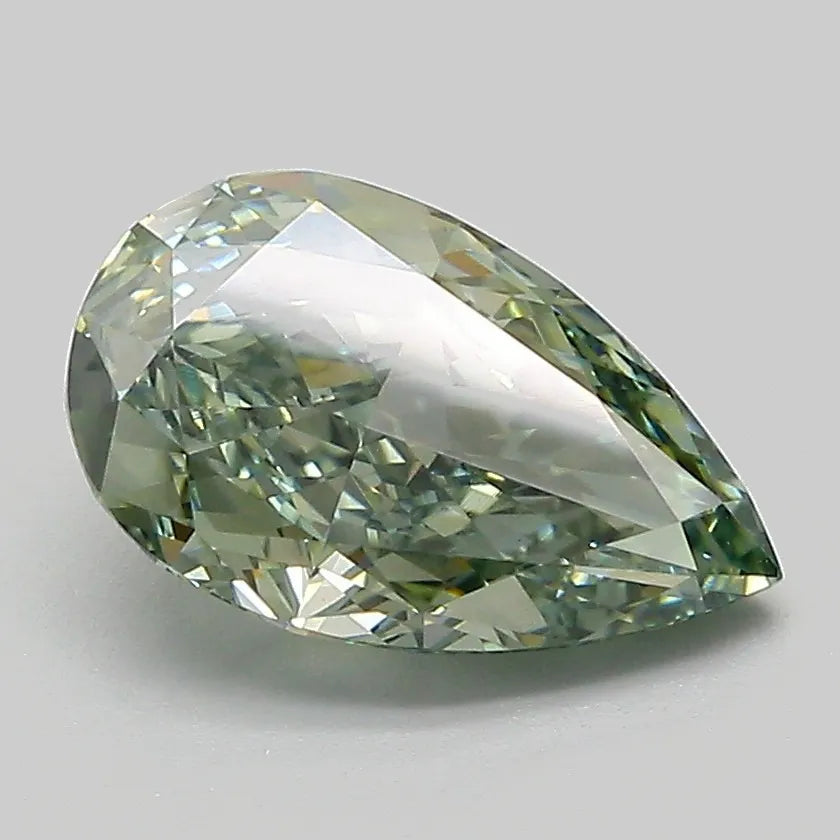 2.01ct Pear Lab Grown Diamond (Colour Fancy Intense Green, Clarity VVS2, IGI Certified)