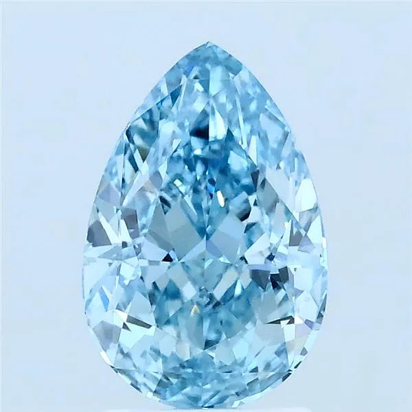 2.01ct Pear Lab Grown Diamond (Colour Fancy Vivid Blue, Clarity VS1, IGI Certified)