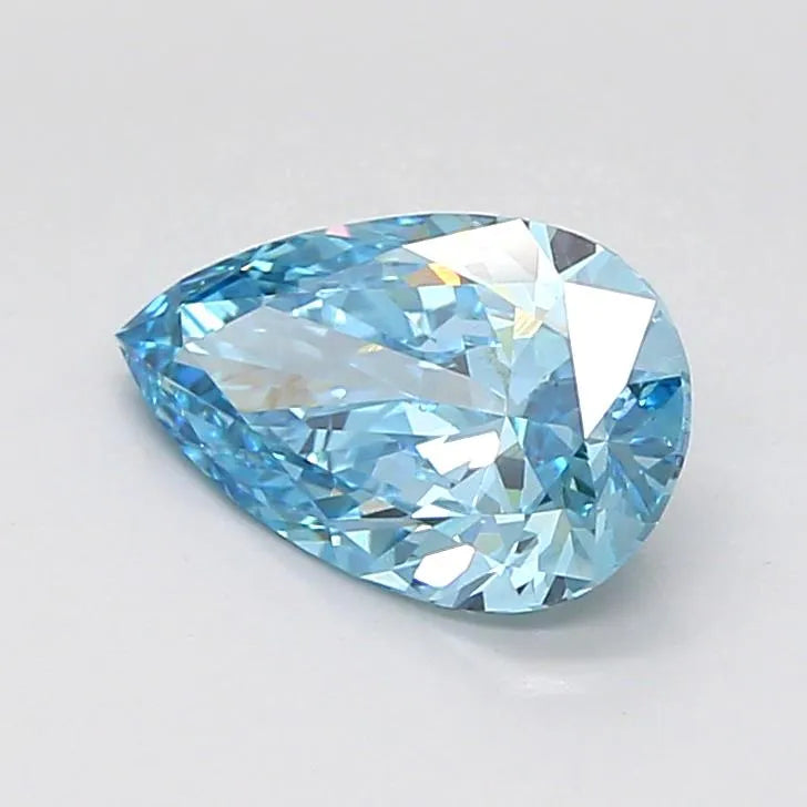 2.01ct Pear Lab Grown Diamond (Colour Fancy Vivid Blue, Clarity VS2, IGI Certified)