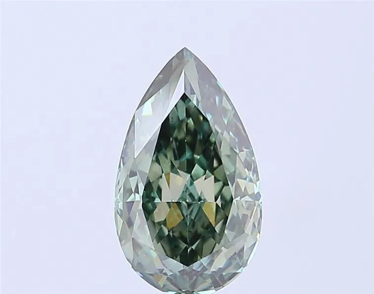 2.01ct Pear Lab Grown Diamond (Colour Fancy Vivid Green, Clarity VS1, IGI Certified)