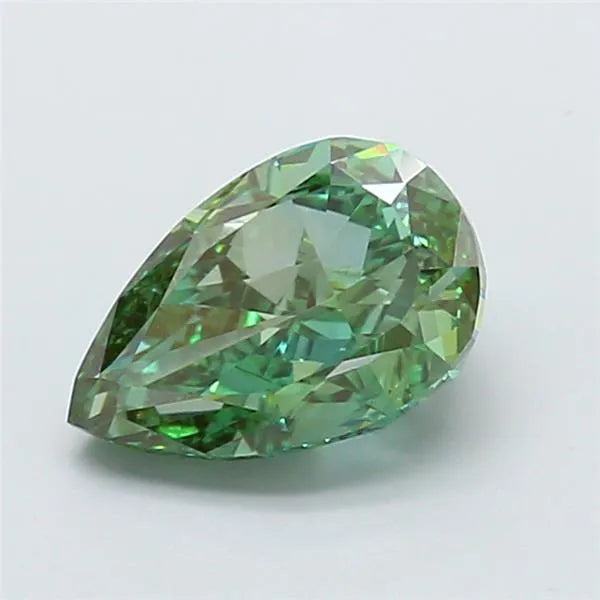2.01ct Pear Lab Grown Diamond (Colour Fancy Vivid Green, Clarity VVS1, IGI Certified)