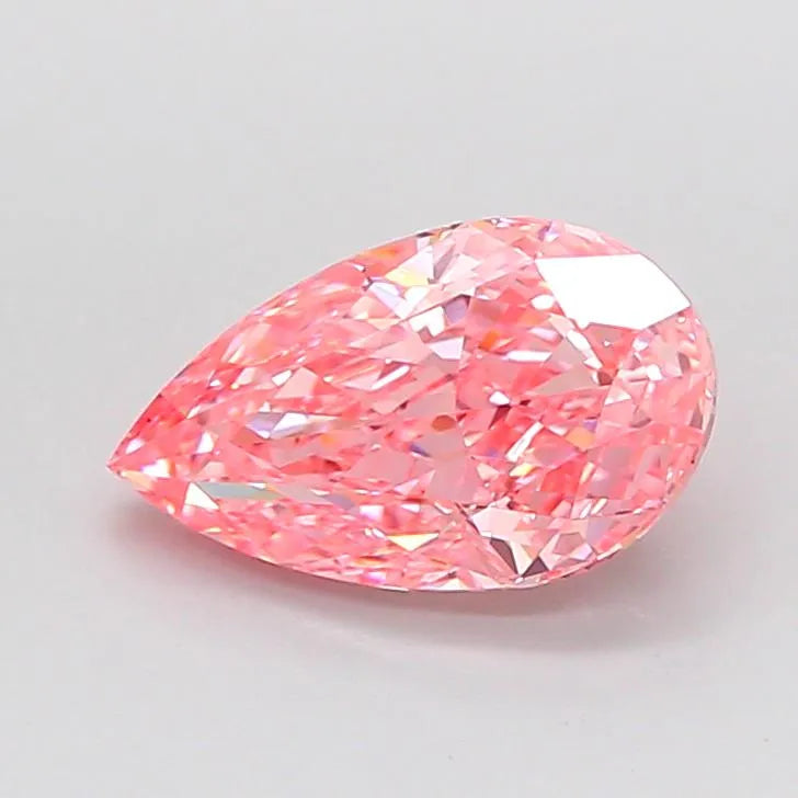 2.01ct Pear Lab Grown Diamond (Colour Fancy Vivid Pink, Clarity VS1, IGI Certified)
