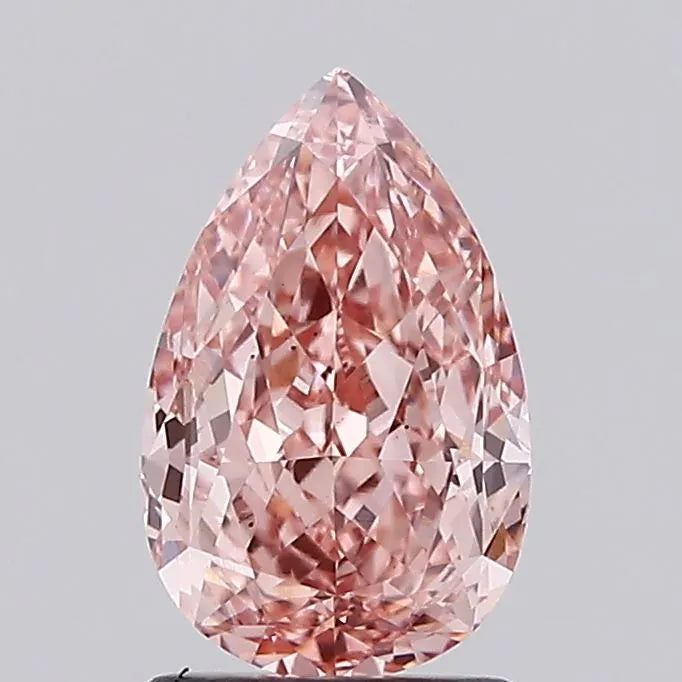 2.01ct Pear Lab Grown Diamond (Colour Fancy Vivid Pink, Clarity VS2, IGI Certified)