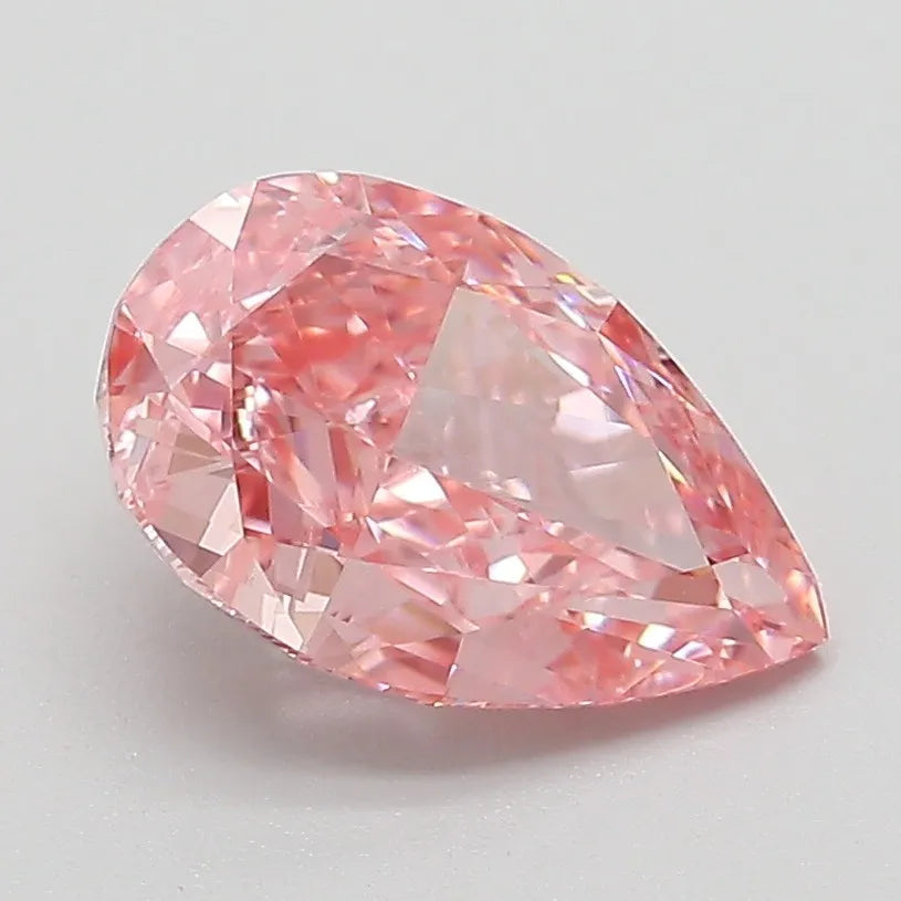 2.01ct Pear Lab Grown Diamond (Colour Fancy Vivid Pink, Clarity VVS2, IGI Certified)