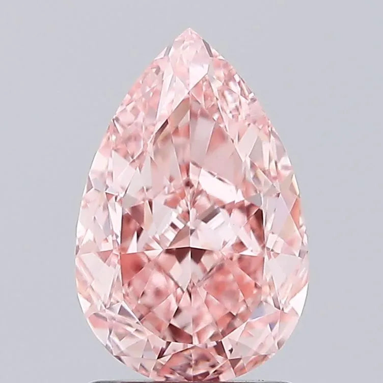 2.01ct Pear Lab Grown Diamond (Colour Fancy Vivid Pink, Clarity VVS2, IGI Certified)