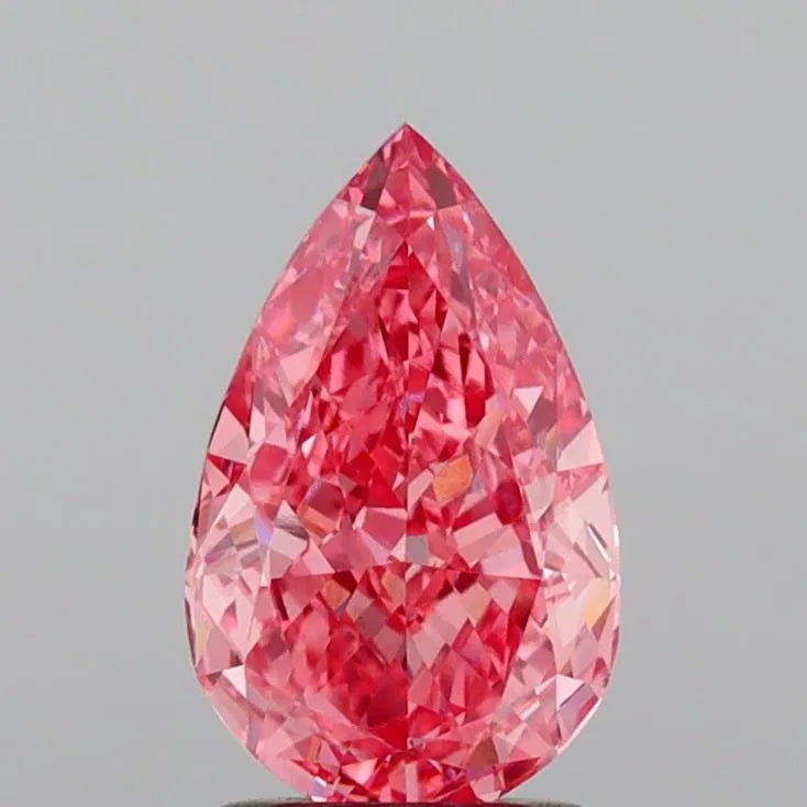 2.01ct Pear Lab Grown Diamond (Colour Fancy Vivid Pink, Clarity VVS2, IGI Certified)