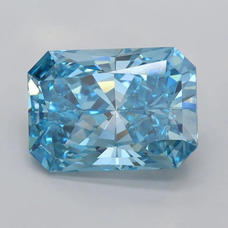 2.01ct Radiant Lab Grown Diamond (Colour Fancy Vivid Blue, Clarity VVS2, IGI Certified)