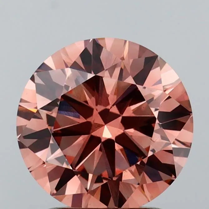2.01ct Round Lab Grown Diamond (Colour Fancy Brown, Clarity SI1, Cut EX, IGI Certified)