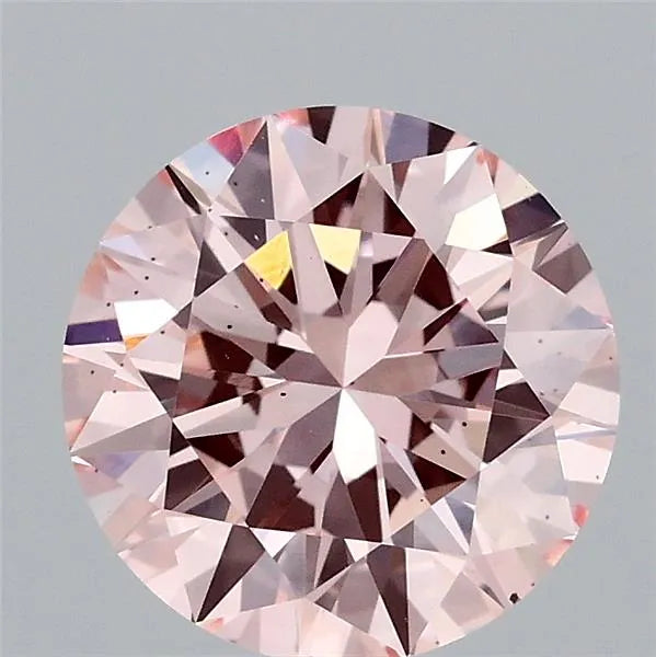 2.01ct Round Lab Grown Diamond (Colour Fancy Intense Pink, Clarity SI1, Cut VG, IGI Certified)