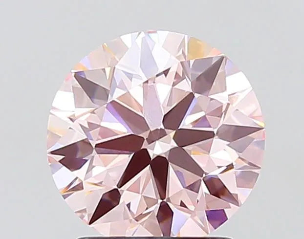 2.01ct Round Lab Grown Diamond (Colour Fancy Intense Pink, Clarity VVS2, Cut ID, IGI Certified)
