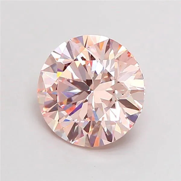 2.01ct Round Lab Grown Diamond (Colour Fancy Light Pink, Clarity VS1, Cut ID, IGI Certified)