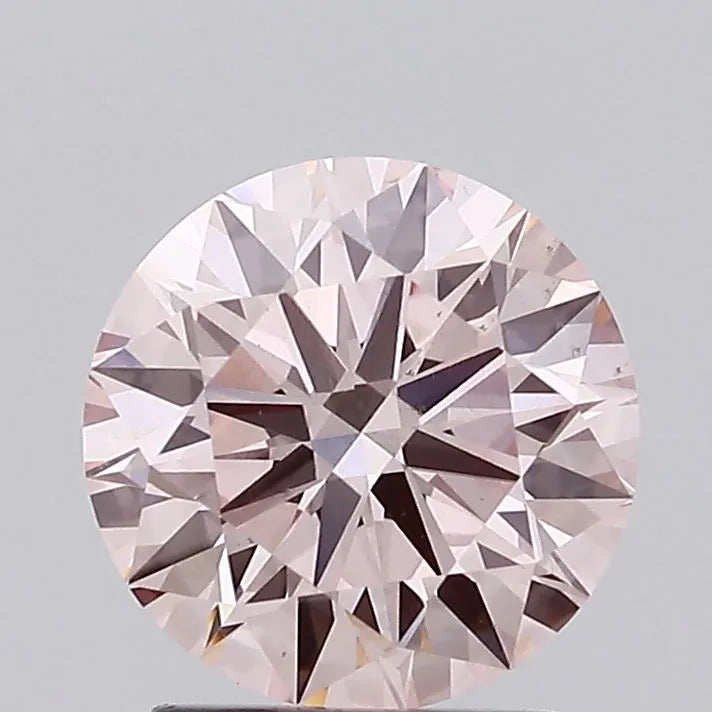 2.01ct Round Lab Grown Diamond (Colour Fancy Pink, Clarity VS2, Cut ID, IGI Certified)
