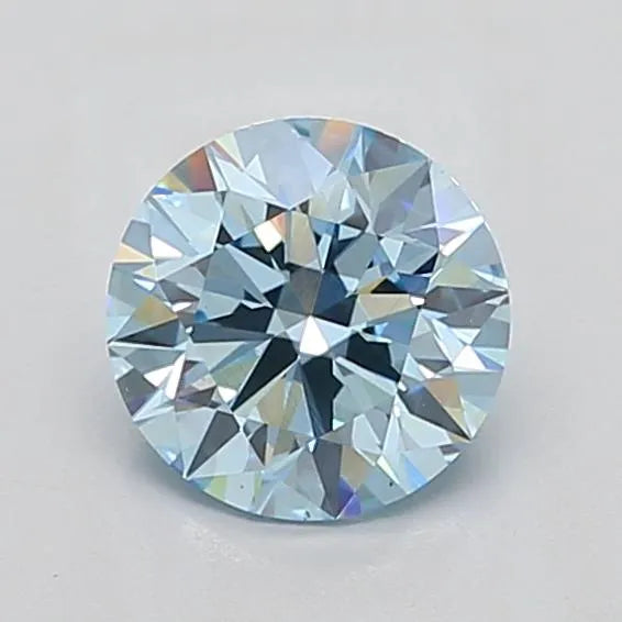 2.01ct Round Lab Grown Diamond (Colour Fancy Vivid Blue, Clarity VS1, Cut ID, IGI Certified)