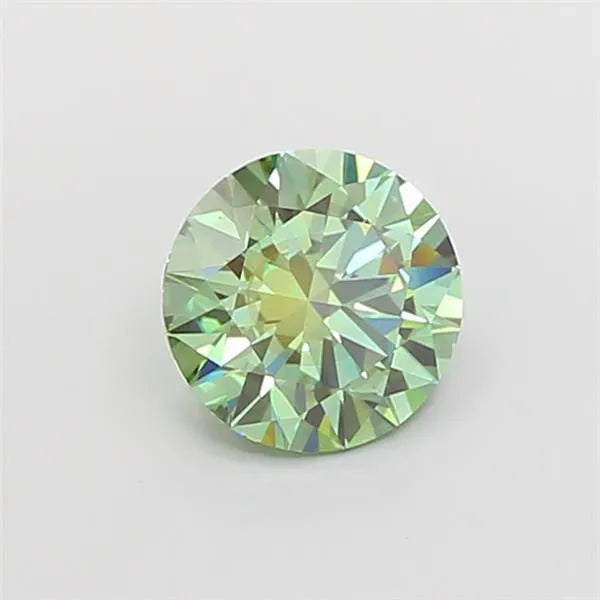 2.01ct Round Lab Grown Diamond (Colour Fancy Vivid Green, Clarity SI1, Cut ID, IGI Certified)
