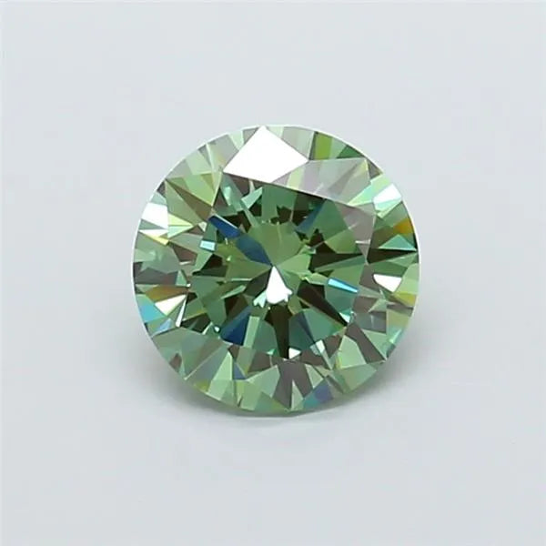 2.01ct Round Lab Grown Diamond (Colour Fancy Vivid Green, Clarity VS2, Cut EX, IGI Certified)