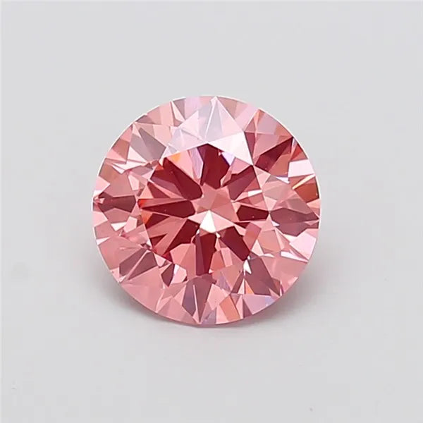 2.01ct Round Lab Grown Diamond (Colour Fancy Vivid Pink, Clarity VS1, Cut ID, IGI Certified)