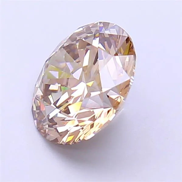 2.01ct Round Lab Grown Diamond (Colour Very Light Brown, Clarity VS1, Cut ID, IGI Certified)
