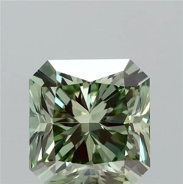 2.01ct Square radiant Lab Grown Diamond (Colour Fancy Vivid Green, Clarity VVS2, IGI Certified)