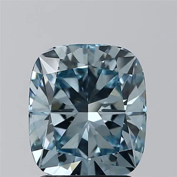 2.02ct Cushion brilliant Lab Grown Diamond (Colour Fancy Intense Greenish Blue, Clarity VS1, IGI Certified)