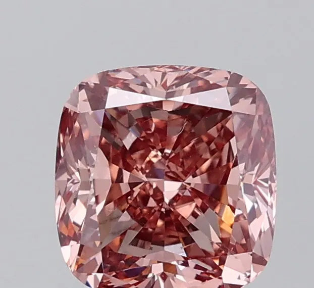 2.02ct Cushion modified Lab Grown Diamond (Colour Fancy Pink Brown, Clarity VS2, IGI Certified)