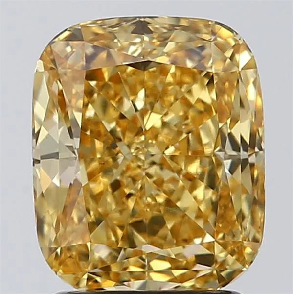 2.02ct Cushion modified Lab Grown Diamond (Colour Fancy Vivid Yellow, Clarity VS1, IGI Certified)