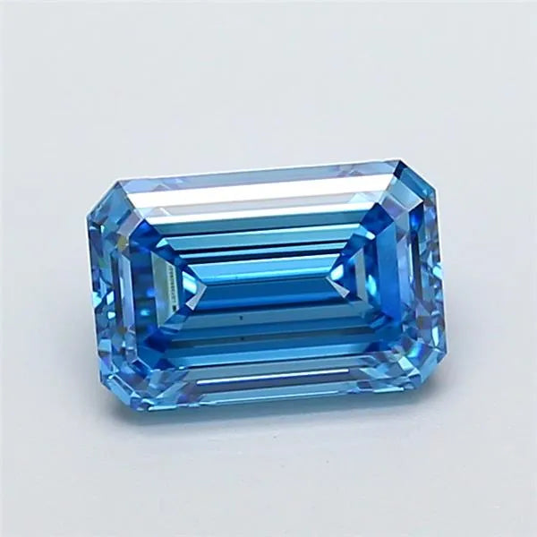 2.02ct Emerald Lab Grown Diamond (Colour Fancy Vivid Blue, Clarity VS1, IGI Certified)