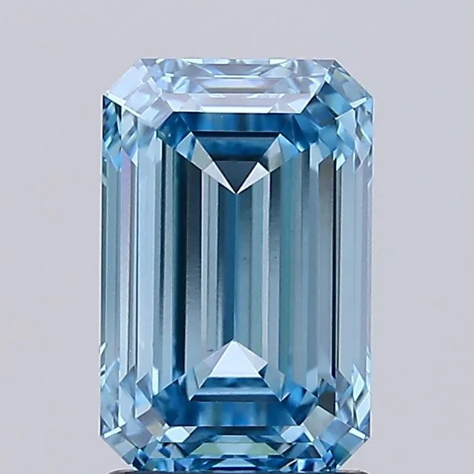 2.02ct Emerald Lab Grown Diamond (Colour Fancy Vivid Blue, Clarity VS1, IGI Certified)
