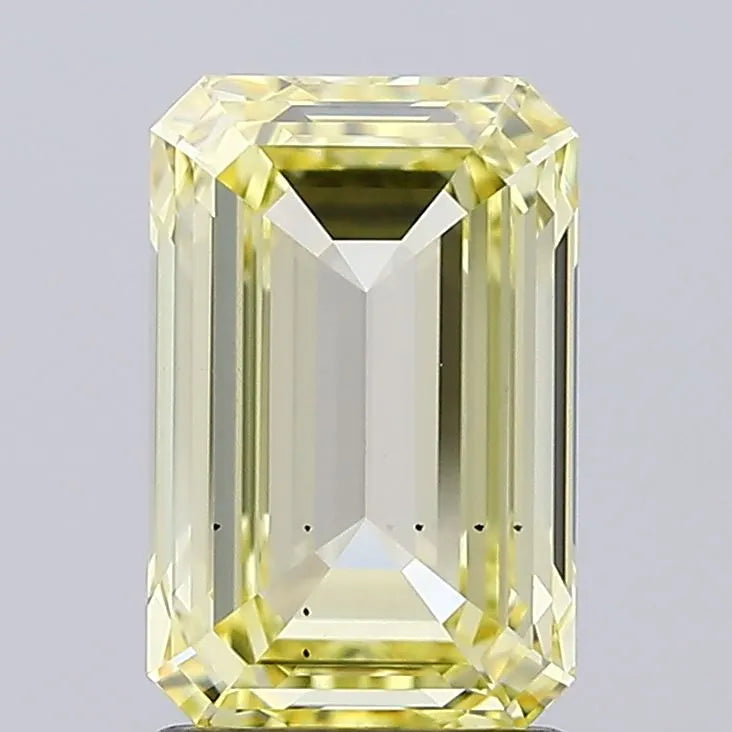 2.02ct Emerald Lab Grown Diamond (Colour Fancy Yellow, Clarity VS2, IGI Certified)