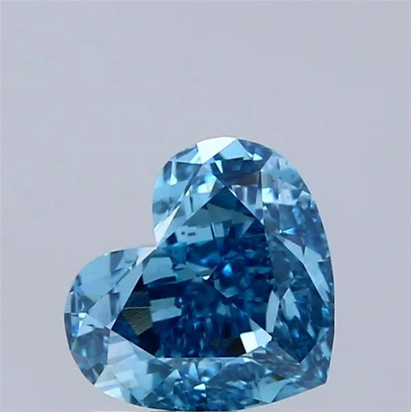 2.02ct Heart Lab Grown Diamond (Colour Fancy Vivid Blue, Clarity VS1, IGI Certified)