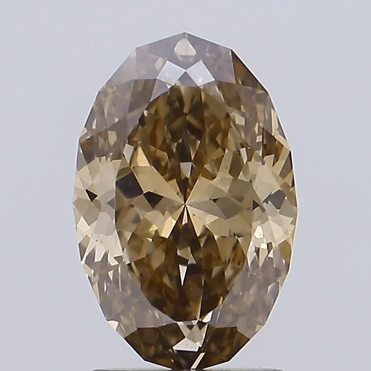 2.02ct Oval Lab Grown Diamond (Colour Fancy Brown, Clarity VS1, IGI Certified)