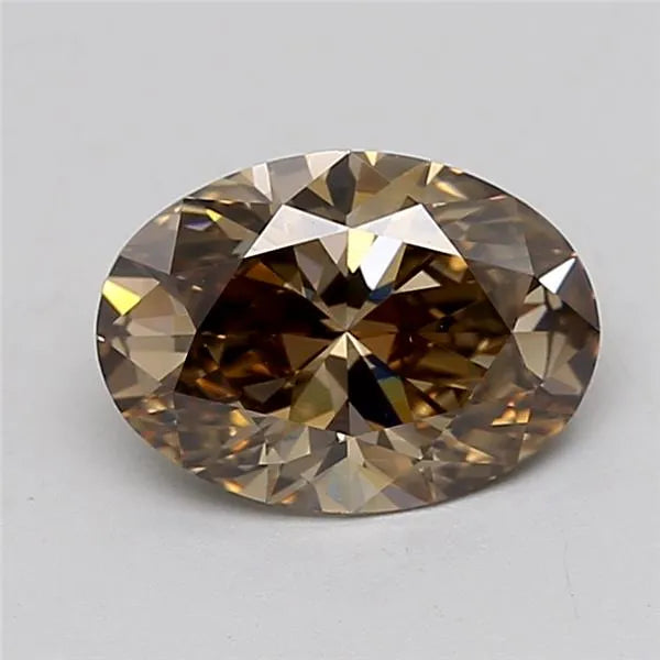 2.02ct Oval Lab Grown Diamond (Colour Fancy Brown, Clarity VVS2, IGI Certified)