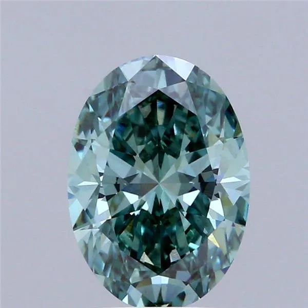 2.02ct Oval Lab Grown Diamond (Colour Fancy Vivid Green, Clarity VS1, IGI Certified)
