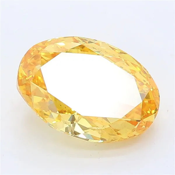 2.02ct Oval Lab Grown Diamond (Colour Fancy Vivid Yellow, Clarity SI1, IGI Certified)