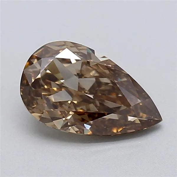 2.02ct Pear Lab Grown Diamond (Colour Fancy Brown, Clarity VVS2, IGI Certified)