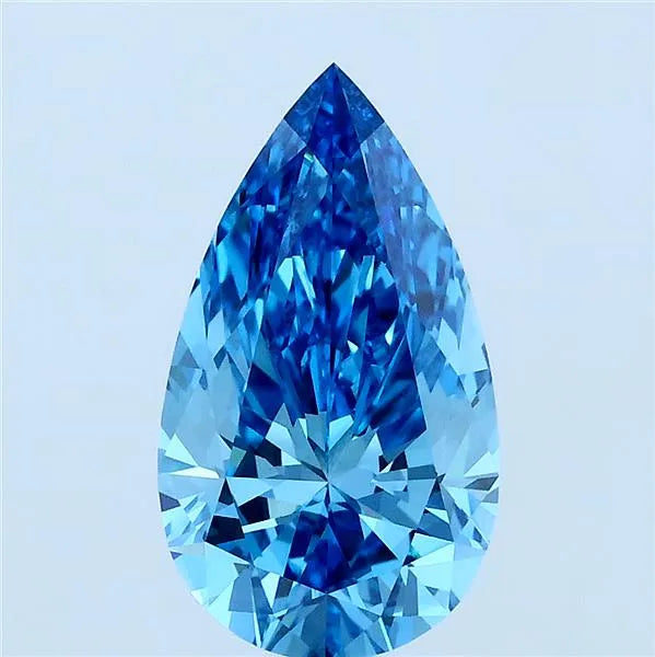 2.02ct Pear Lab Grown Diamond (Colour Fancy Vivid Blue, Clarity VVS2, IGI Certified)