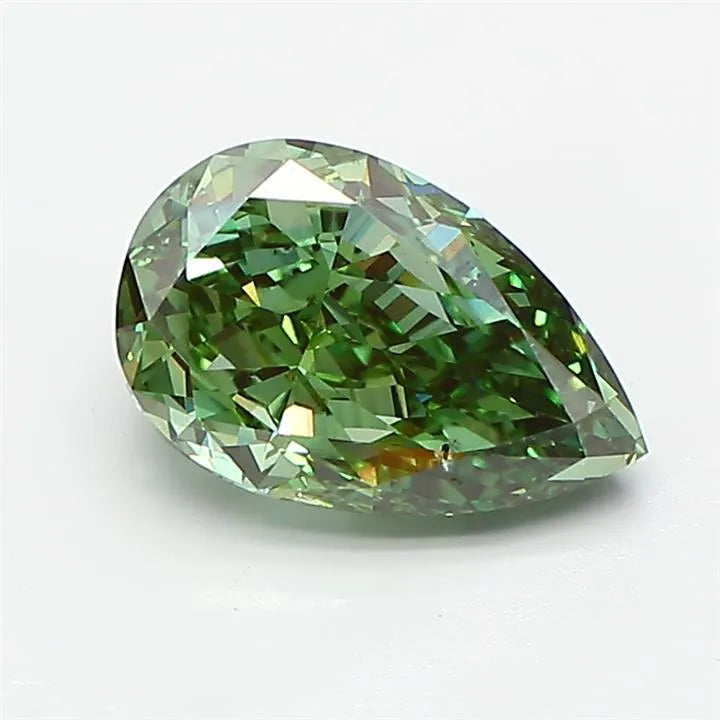 2.02ct Pear Lab Grown Diamond (Colour Fancy Vivid Green, Clarity SI1, IGI Certified)
