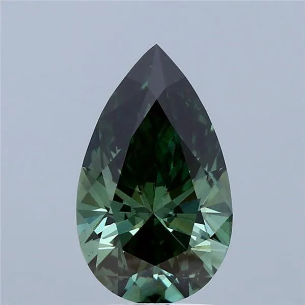 2.02ct Pear Lab Grown Diamond (Colour Fancy Vivid Green, Clarity SI1, IGI Certified)