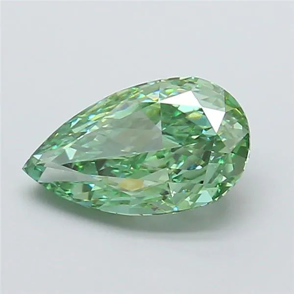 2.02ct Pear Lab Grown Diamond (Colour Fancy Vivid Green, Clarity VS1, IGI Certified)
