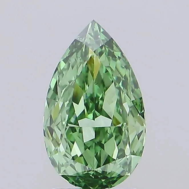 2.02ct Pear Lab Grown Diamond (Colour Fancy Vivid Green, Clarity VS1, IGI Certified)