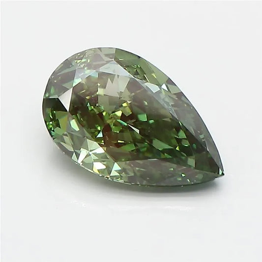 2.02ct Pear Lab Grown Diamond (Colour Fancy Vivid Green, Clarity VS1, IGI Certified)