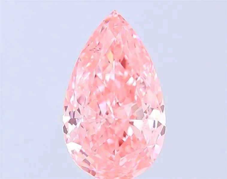 2.02ct Pear Lab Grown Diamond (Colour Fancy Vivid Pink, Clarity VS1, IGI Certified)